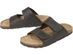 A pair of brown Men’s Sandals with cork soles.