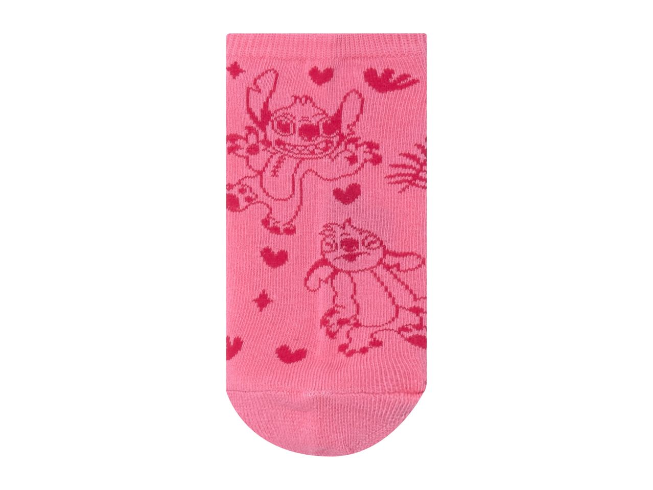Pink socks featuring Stitch.