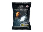 Deluxe hand cooked potato crisps with sea salt and crushed black pepper.