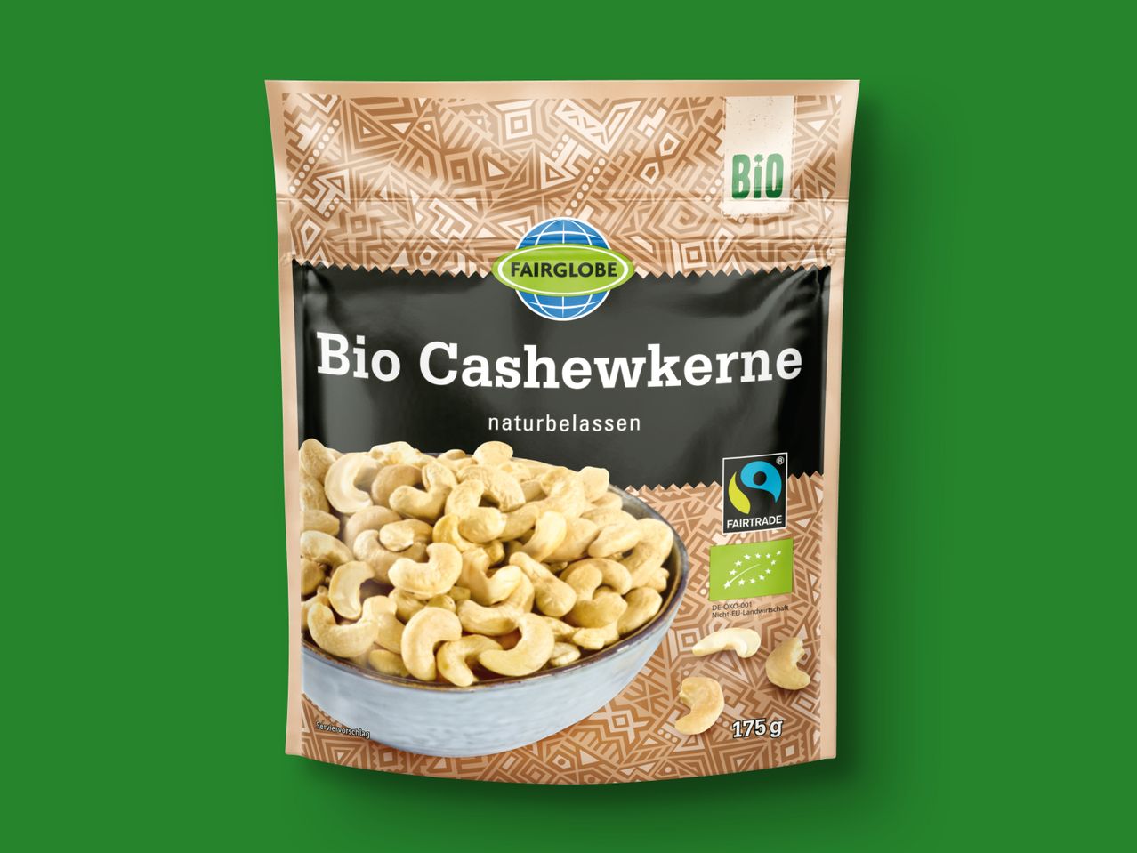 Fairglobe Bio Cashewkerne, Fairtrade.