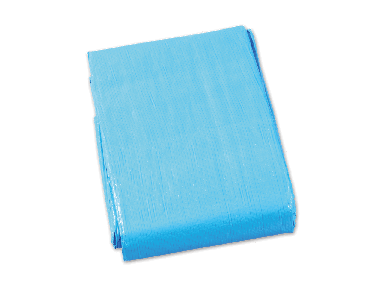 Gefaltete blaue Abdeckplane