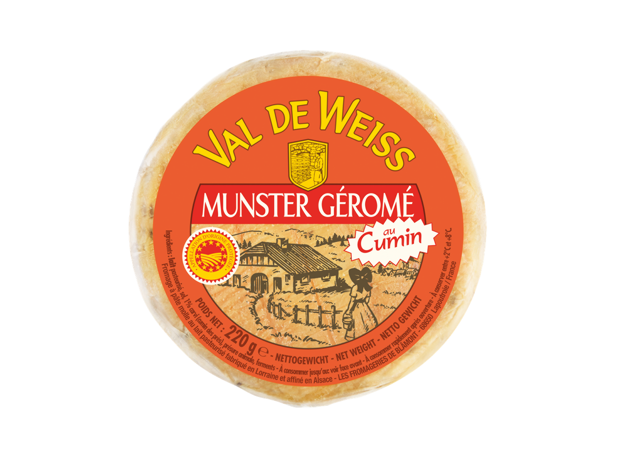 Brânză Val de Weiss Munster Géromé cu chimen.