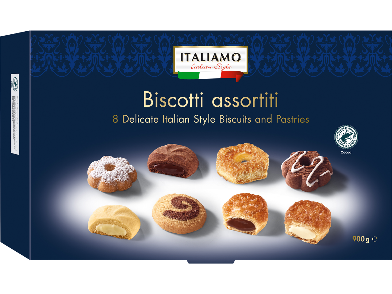 Italimo sortiment av kakor och bakverk.