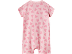 Ροζ βρεφική ολόσωμη φόρμα ύπνου LUPILU με στάμπα καρδιές.