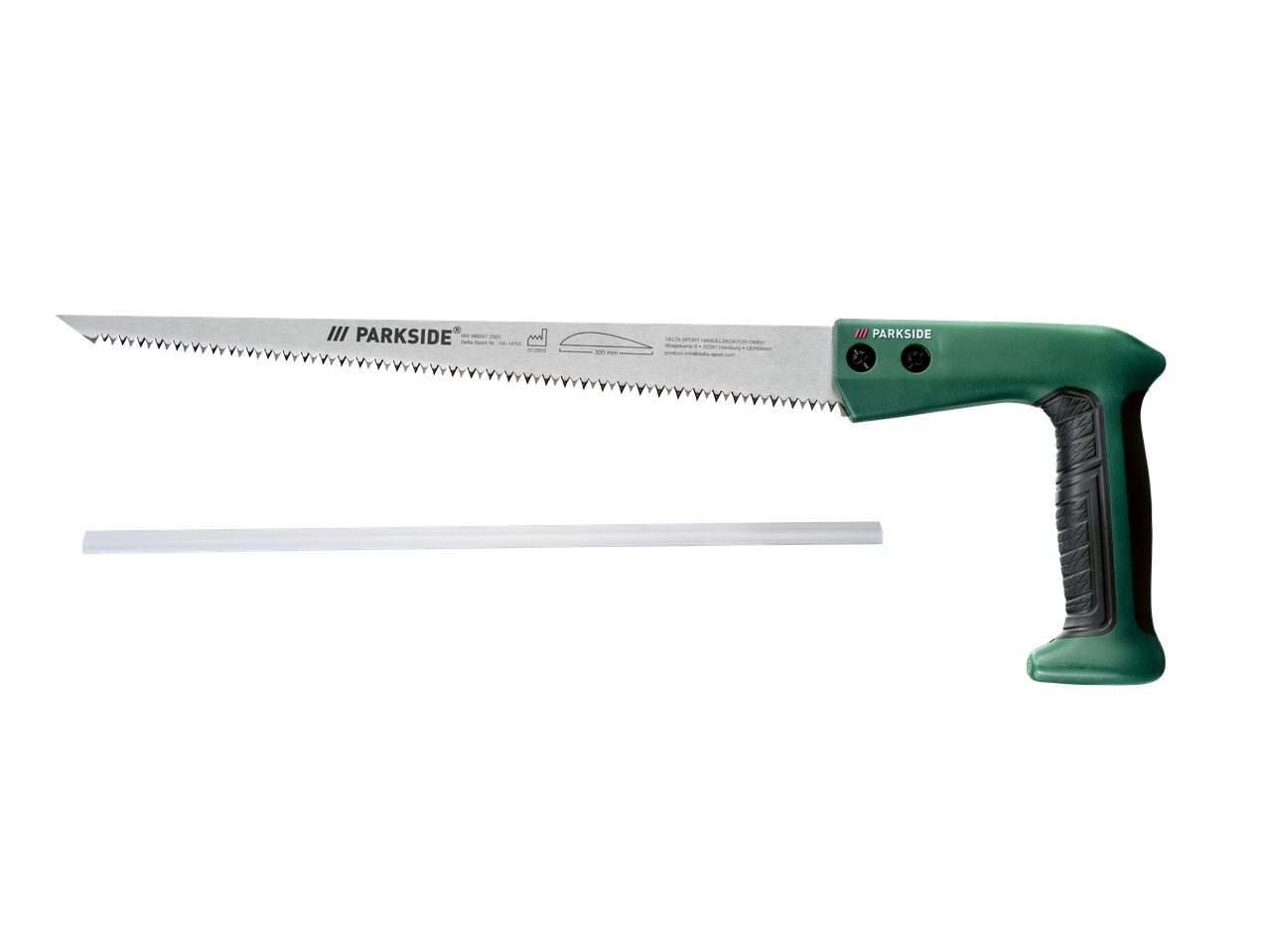 Parkside puidusaag 300 mm teraga ja rohelise käepidemega
