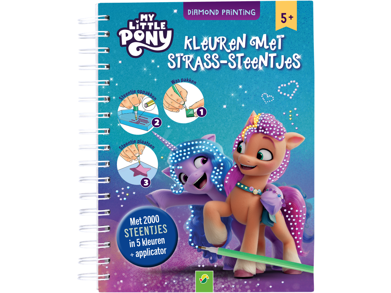 CRELANDO My Little Pony diamant schilderset met 2000 strass-steentjes en applicator.