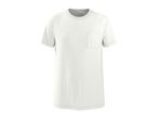 White short-sleeved t-shirt with a pocket on the left chest.