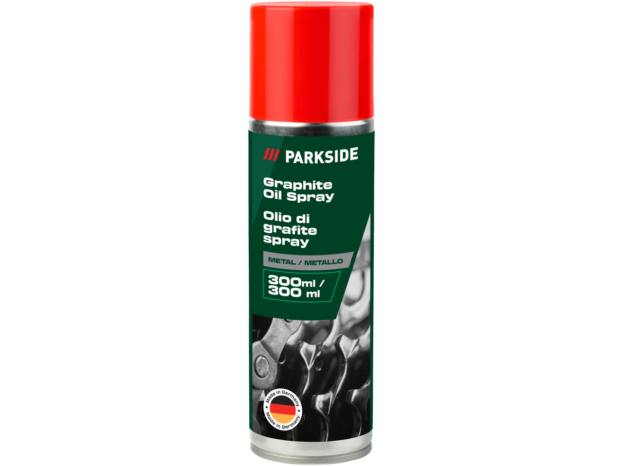 PARKSIDE Graphite Oil Spray, 300ml, for metal, Made in Germany.
