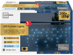 Livarno Home LED fényfüggöny 8 állítható üzemmóddal, 200 LED-del és 3 év garanciával.
