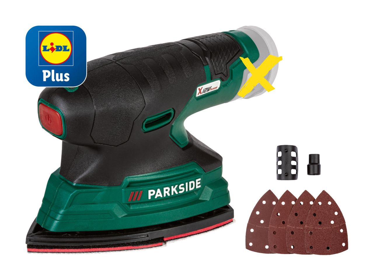 Parkside Lidl Plus Schleifgerät mit Zubehör.