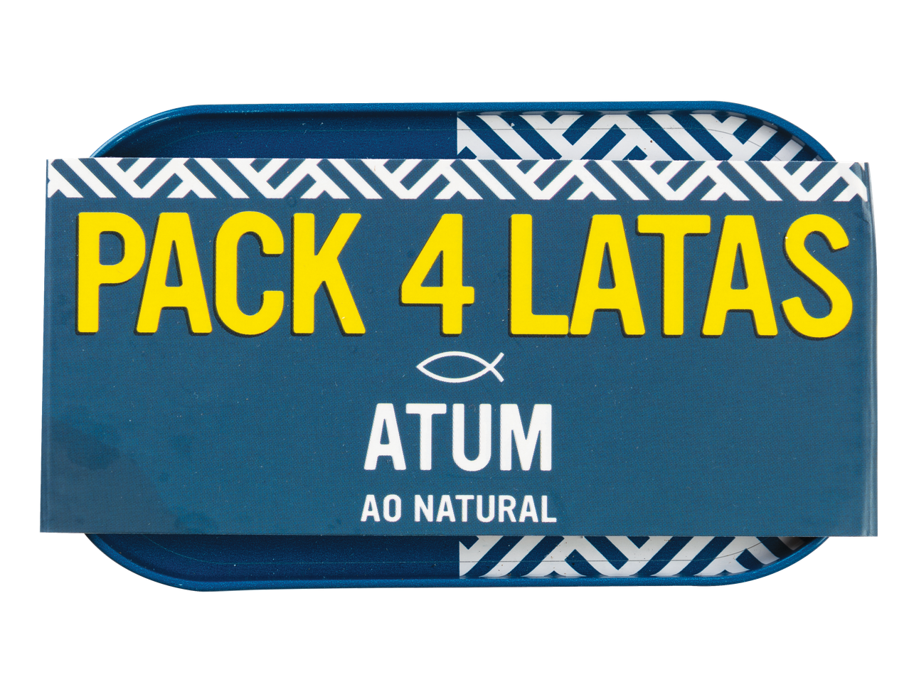 Pacote com quatro latas de atum Atum ao Natural.