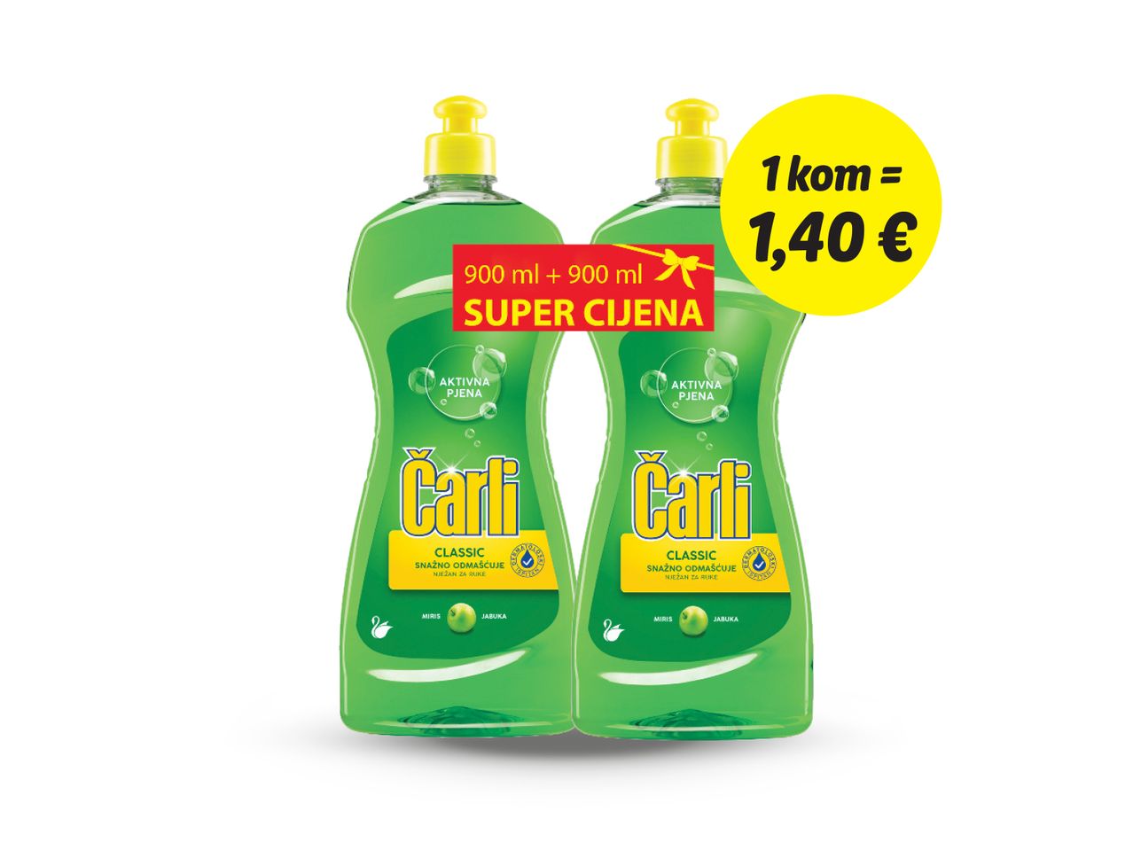 Dvije boce tekućine za pranje posuđa Pril.