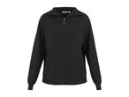 Black quarter-zip sweatshirt with a collar
