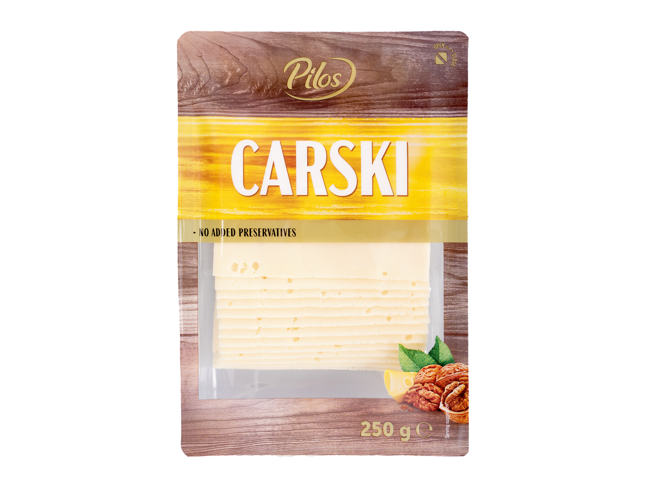 Pilos Carski, brânză feliată, fără conservanți, 250g