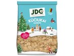 JDC Kūčiukai minkšti, 200g pakuotė su žiemos šventės iliustracija.