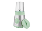 Silvercrest® blender za smuti sa bazom od nerđajućeg čelika i svetlozelenim detaljima.