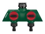 Parkside double tap with two outlets for watering.