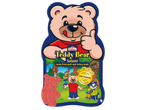 Опаковка салам от свинско и пуешко месо с форма на мече, с надпис „Teddy Bear Salami“.