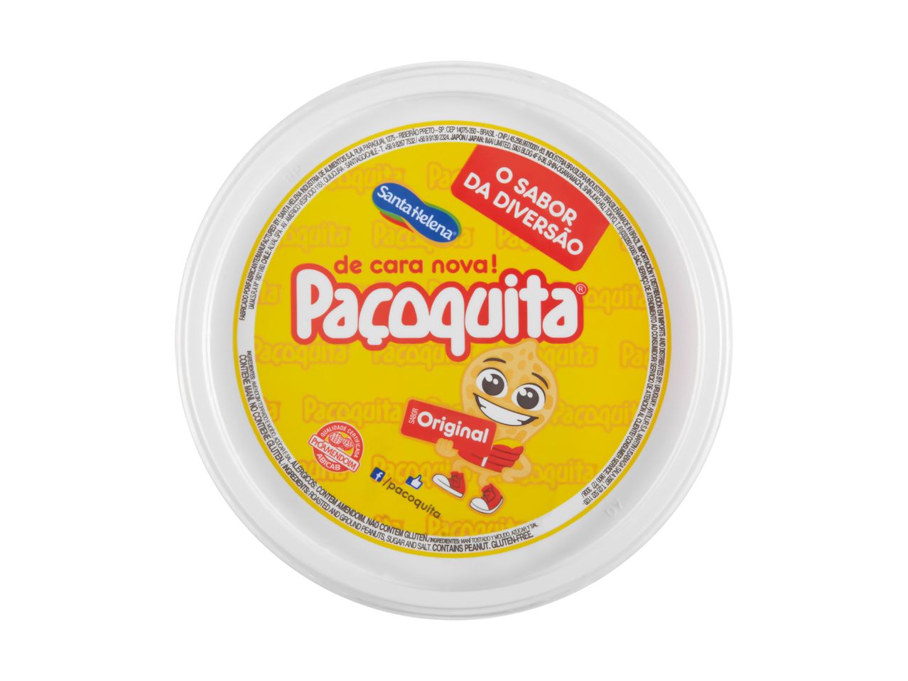 A jar of Paçoquita peanut candy.