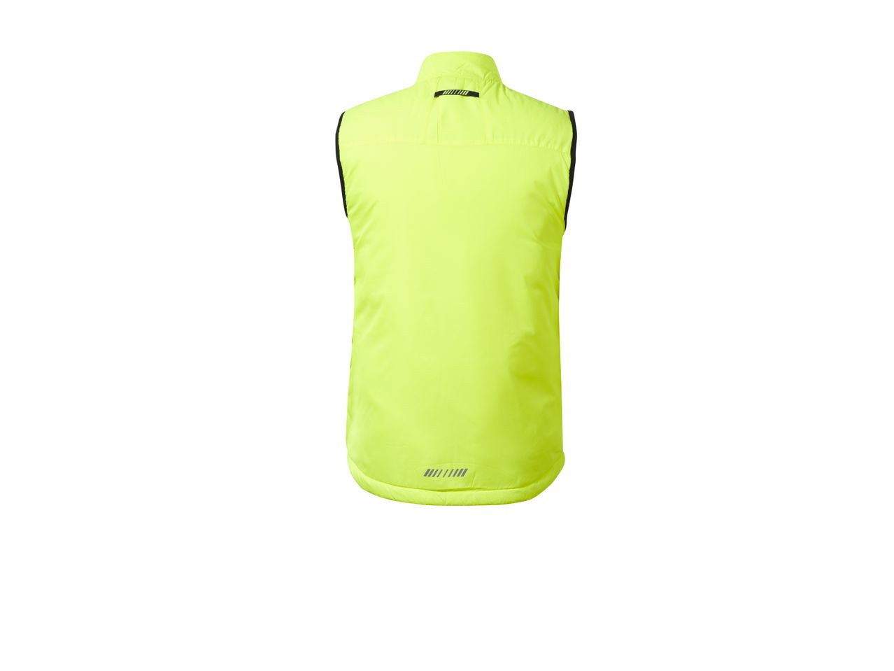 Crivit men's cycling vest in neon yellow, back view