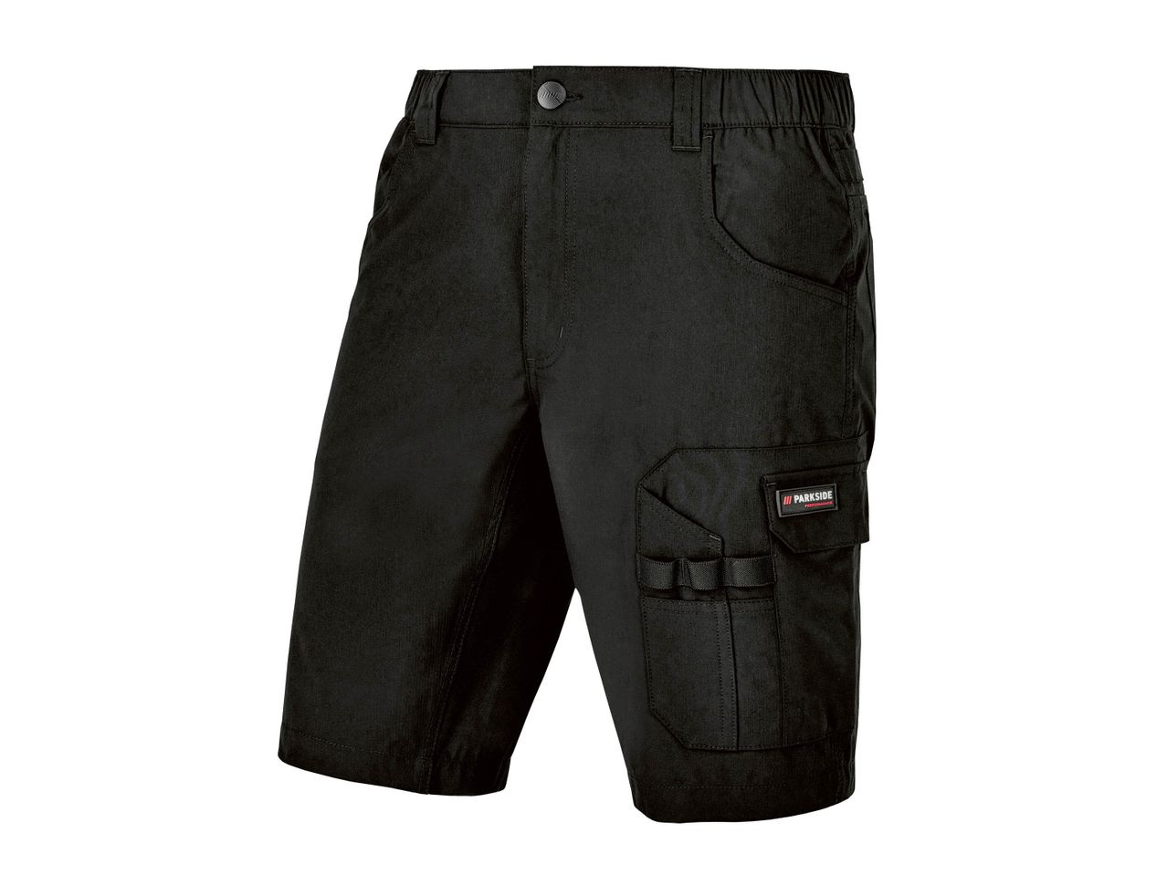 Black Parkside Performance work shorts with multiple pockets