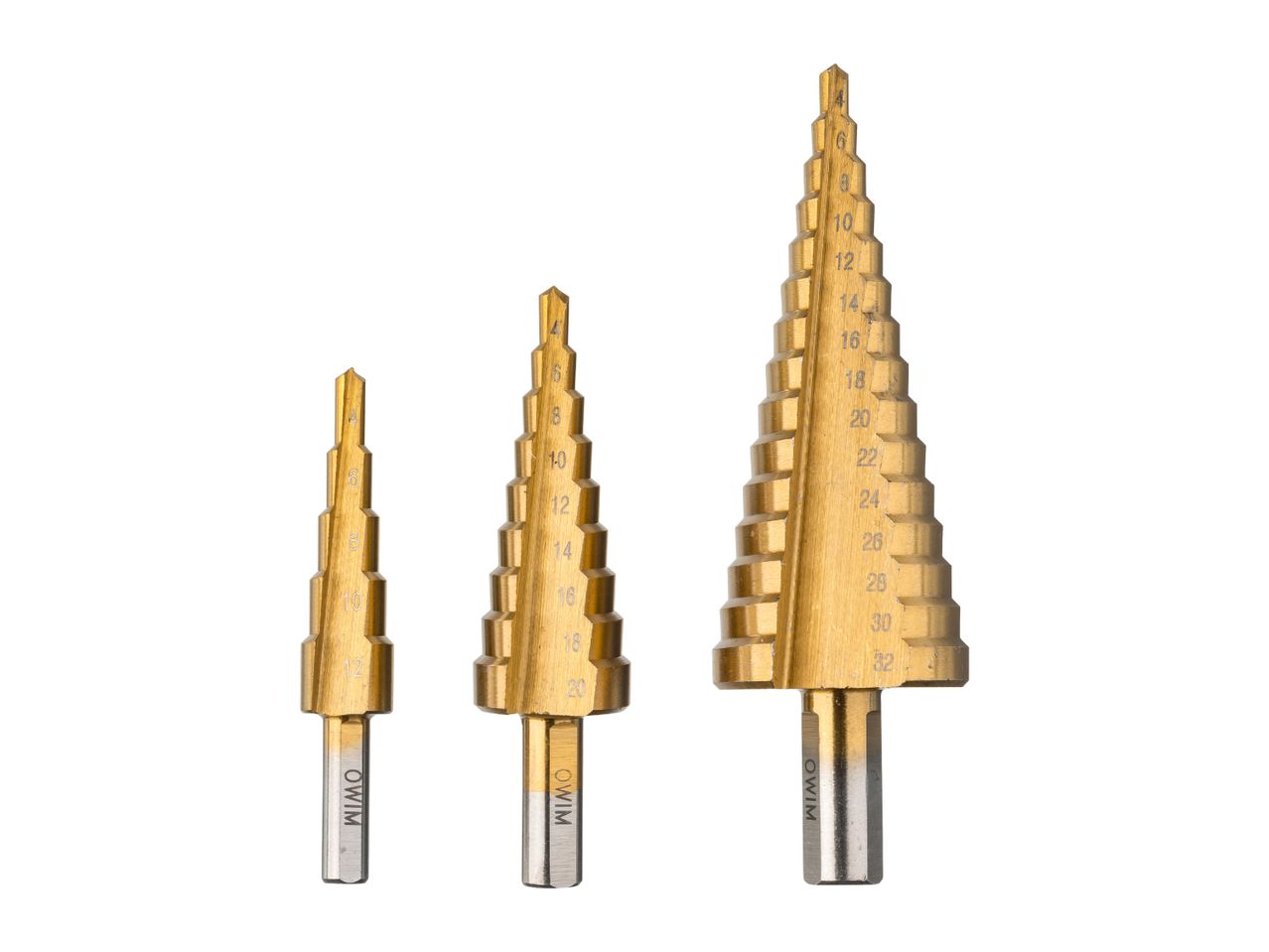 Parkside Step Drill Bits - Set of 3 