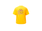 Tricou galben cu imprimeu aventuros.