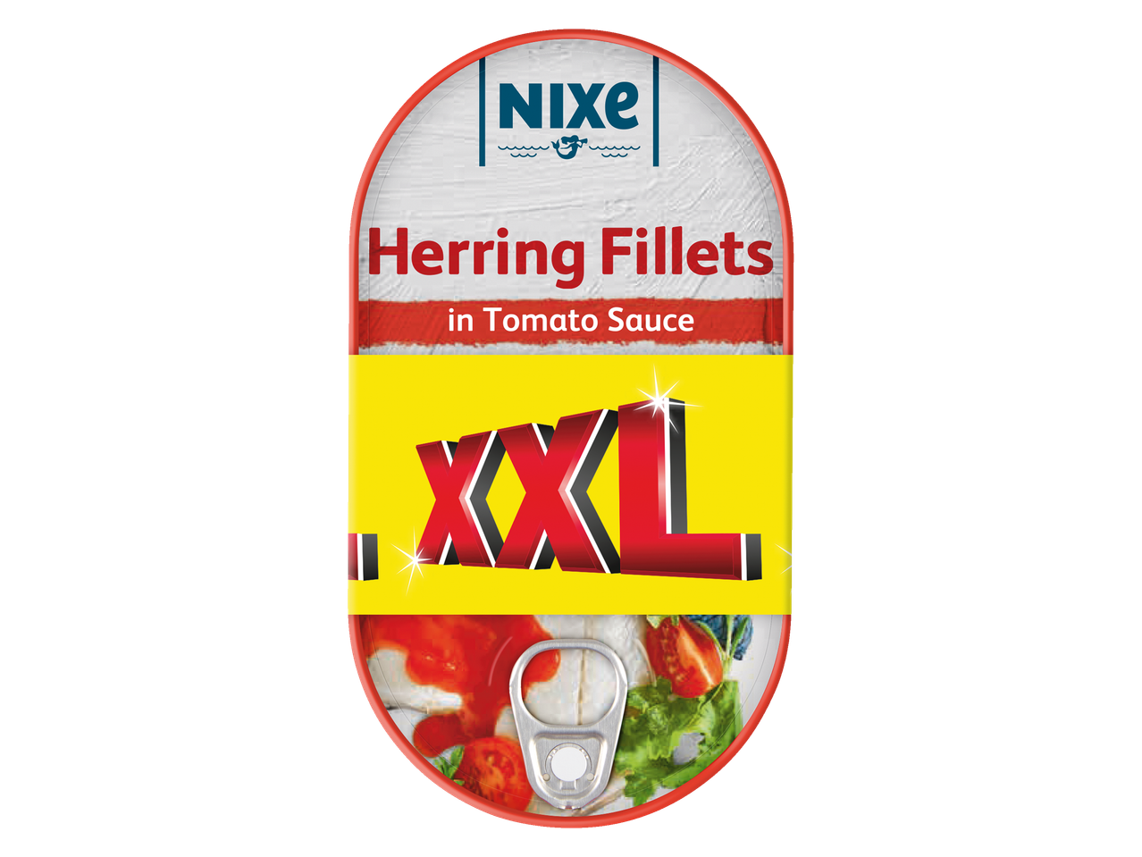 Nixe XXL Herring fillets in tomato sauce.