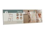 Wooden indoor helper tower for children, with safety features and learning benefits.