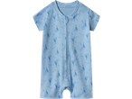 Βρεφική ολόσωμη φόρμα ύπνου LUPILU με κοντά μανίκια, γαλάζια με σχέδιο ιστιοφόρου