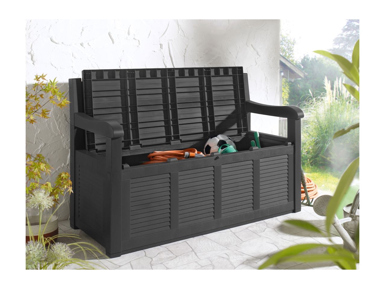 Go to full screen view: Livarno Home Garden Storage Bench - Image 7