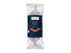 Опаковка сух салам „Salame Paesano“ с надпис „100 г, произведени от 140 г свинско месо“ и „200 г“.