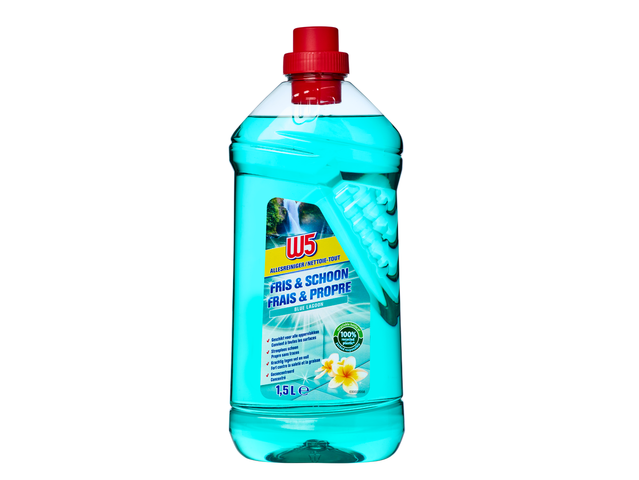 W5 allesreiniger, Blue Lagoon geur, 1,5 liter.