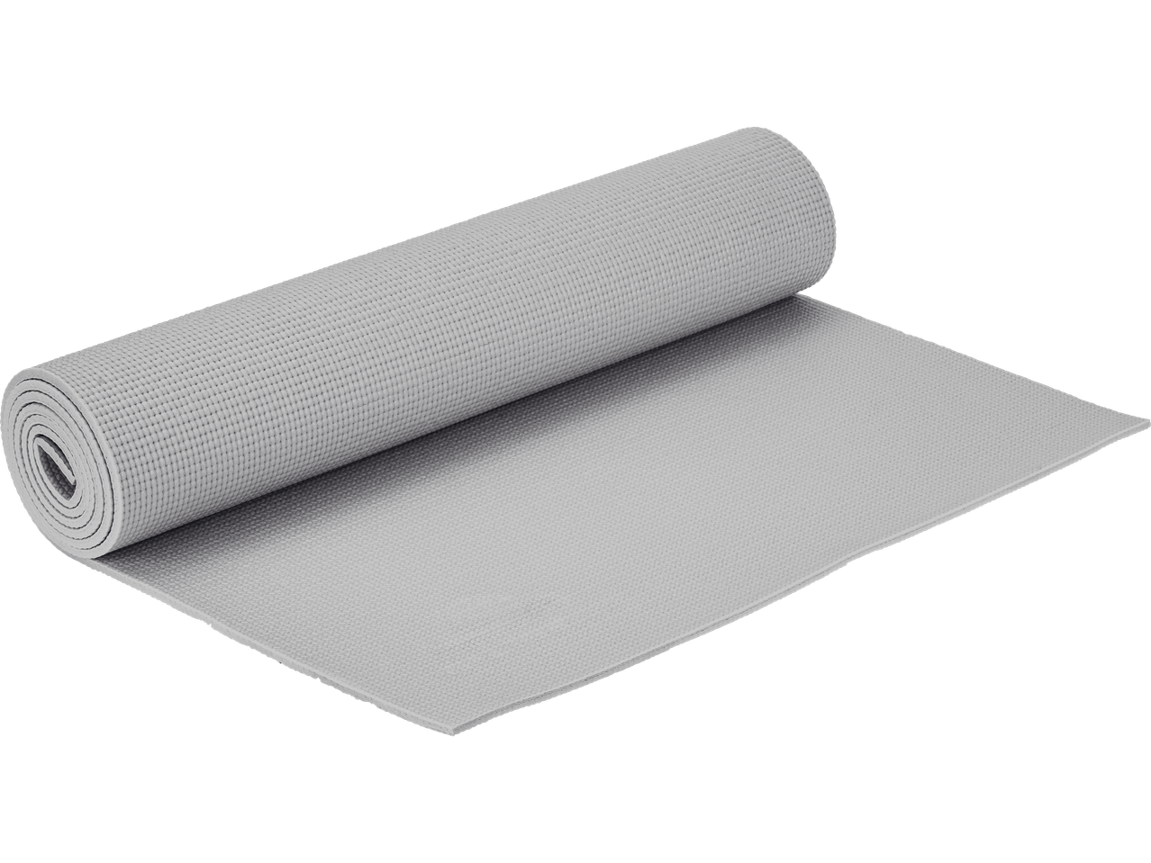 Rullitud hall joogamatt.