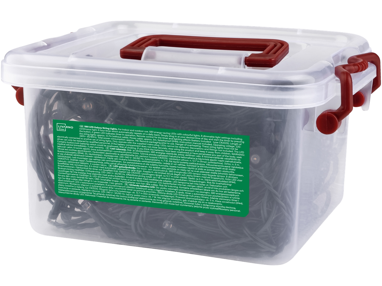 Livarno home LED-galaktikavalgustik läbipaistvas plastkarbis