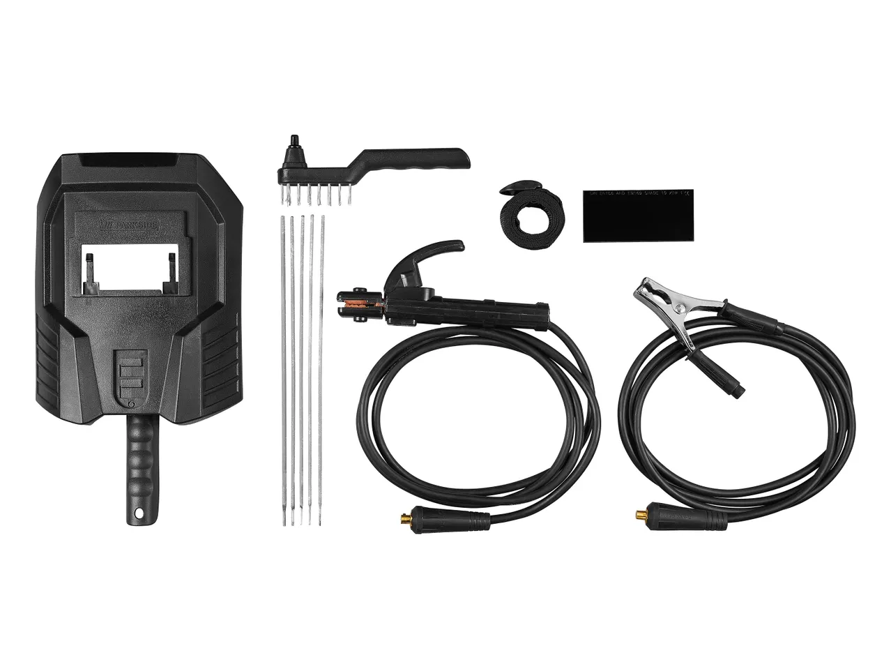 PARKSIDE hegesztőmaszk, elektródák, salakolókalapács és hegesztőkábelek