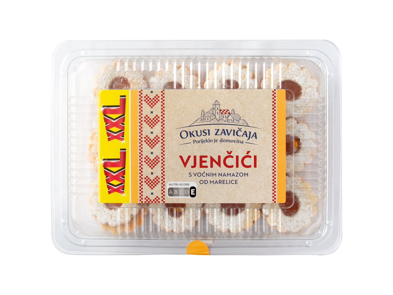 Okusi Zavičaja Vjenčići s voćnim namazom od marelice, XXL pakiranje, Nutri-Score E