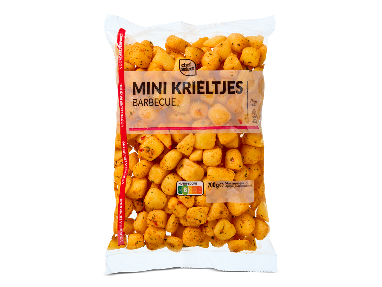 Chef Select Mini Krieltjes Barbecue, 700g verpakking.