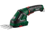 PARKSIDE 2-in-1 bezvadu zāles un krūmu šķēres, modelis PGSA 4 C4, zaļas un melnas.