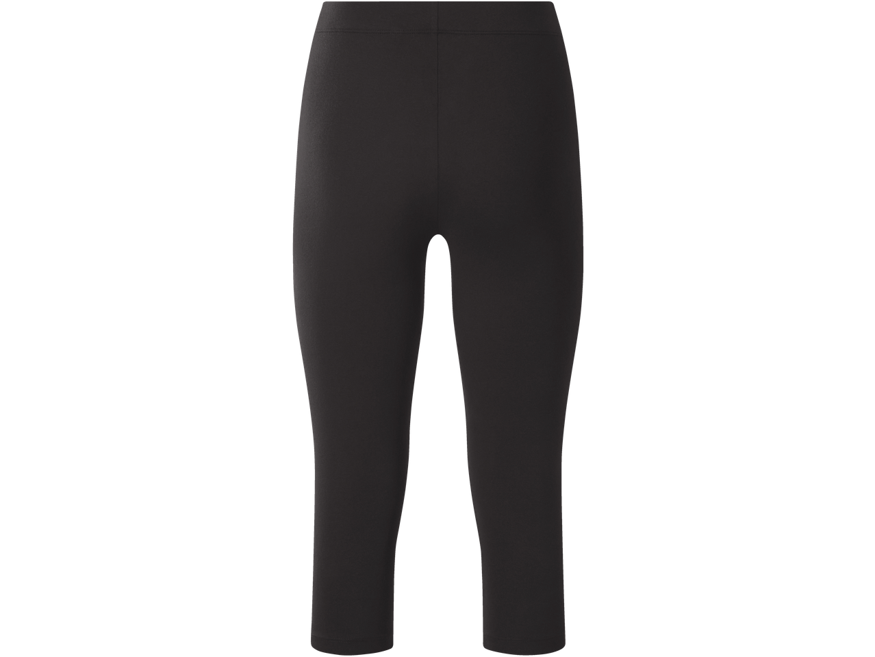 Crne, uske, ženske capri tajice visokog struka.