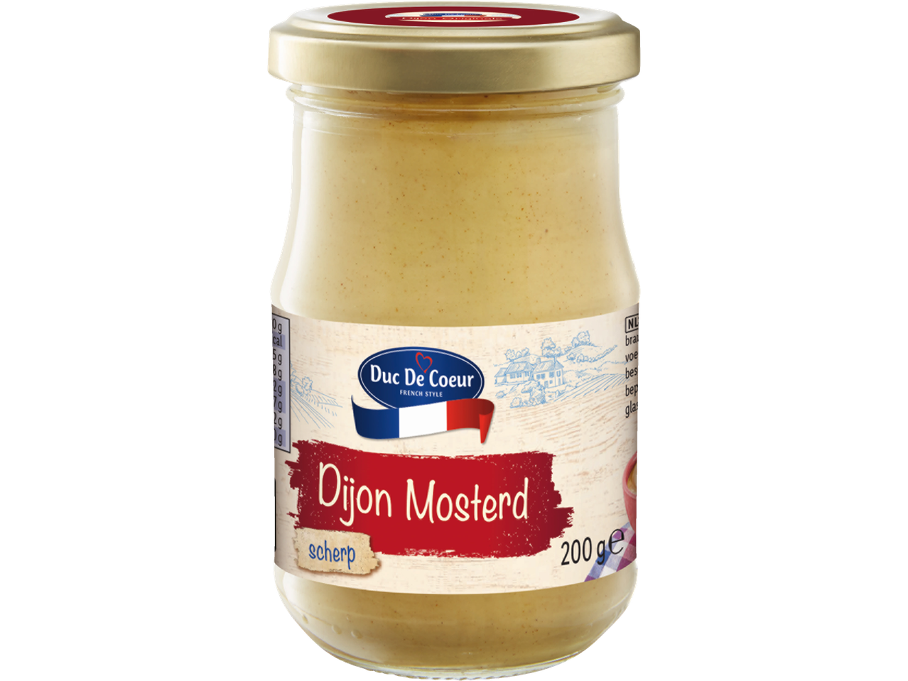 Duc de Coeur Dijon mosterd, 200g.