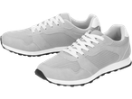Γκρι αθλητικά παπούτσια ESMARA MEN με λευκά κορδόνια και λευκή-μαύρη σόλα.