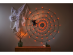 LIVARNO home LED spindelnät med orange ljus, spindelväv och dekorativa pumpor