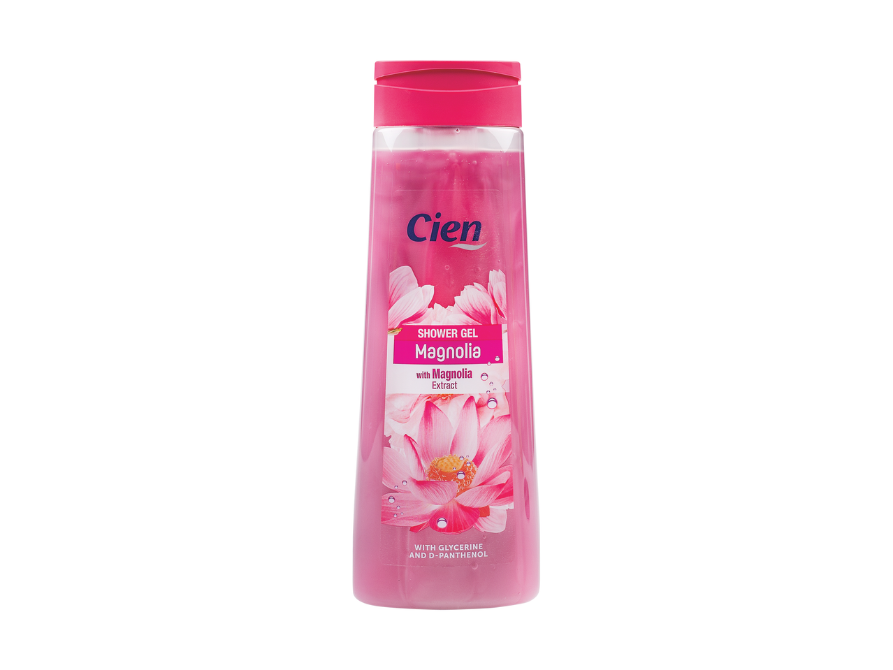 Gel de duș Cien Magnolia, cu extract de magnolie și glicerină.