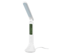 Lampă de birou LED LIVARNO HOME cu afișaj digital care arată ora, data și temperatura