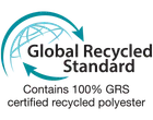 Global Recycled Standard seal: Contains 100% GRS certified recycled polyester.