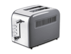 Ein silberner SilverCrest-Toaster mit zwei Schlitzen.