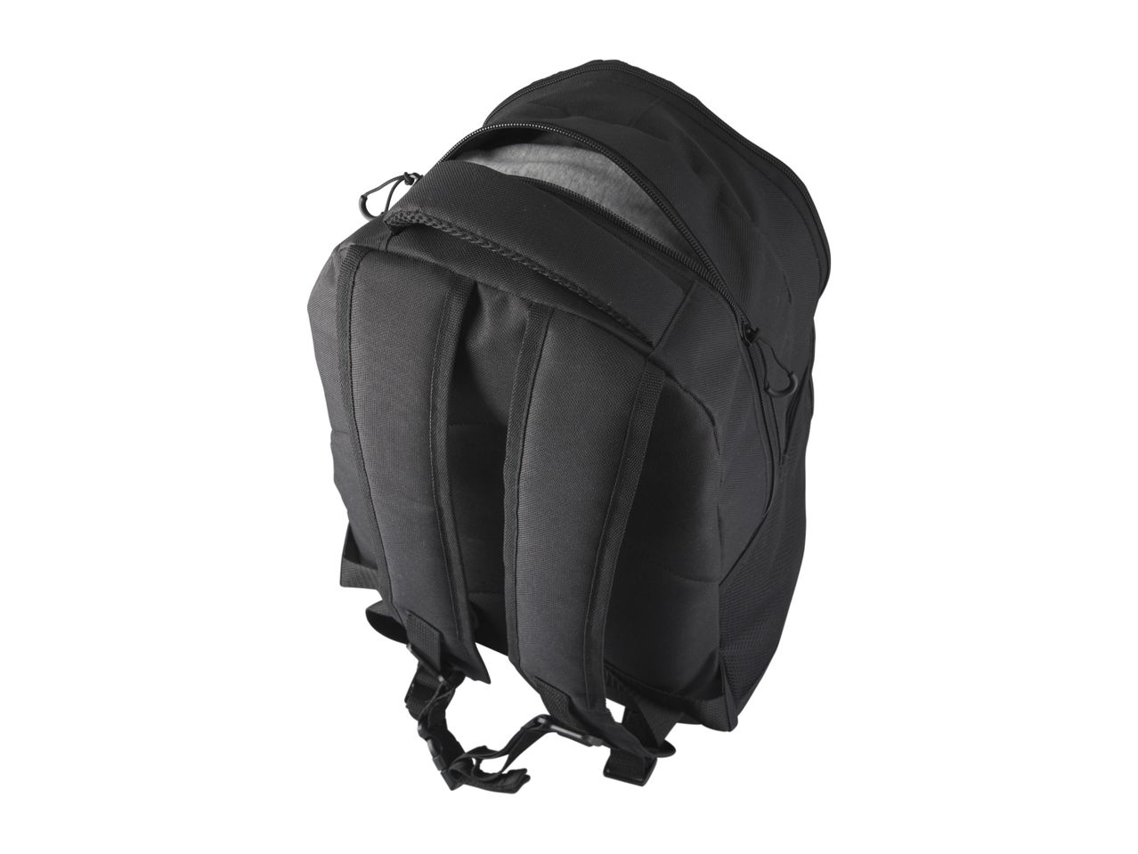 Black backpack with adjustable shoulder straps