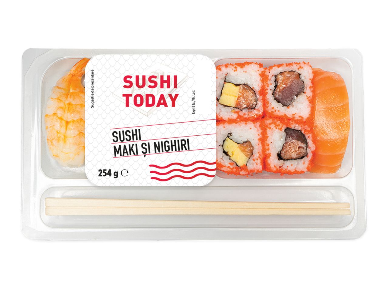 Sushi Today: o cutie cu sushi Philadelphia și bețișoare.