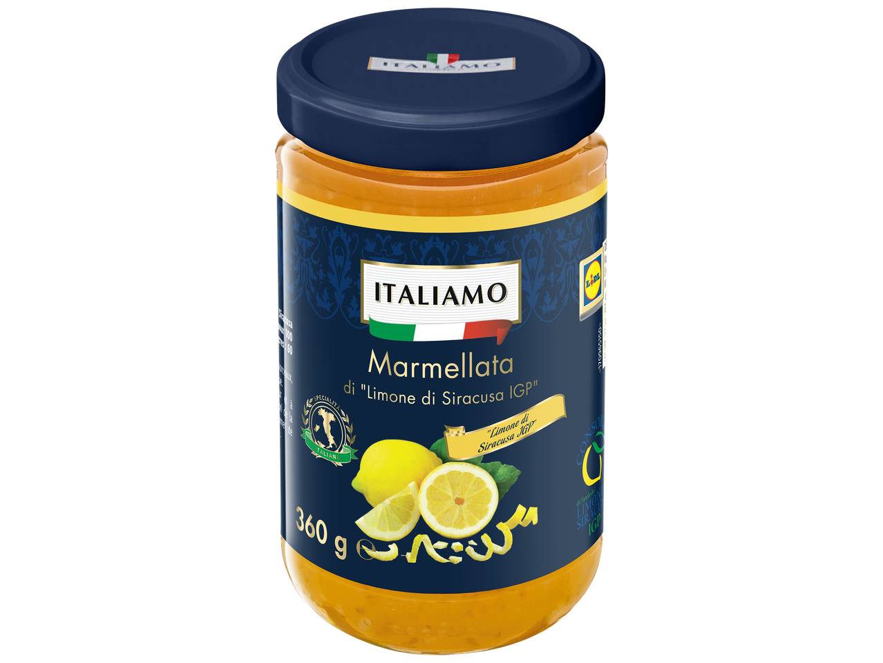 Pot de marmelade de citron de Sicile IGP de 360g.